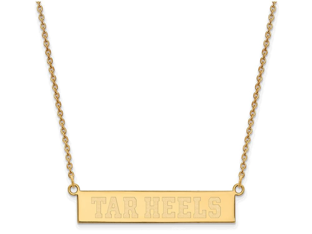 Logoart Sterling Silver Gp University Of North Carolina Small Bar Necklace