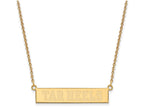 Logoart Sterling Silver Gp University Of North Carolina Small Bar Necklace