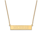 Logoart Sterling Silver Gp The University Of Michigan Small Bar Necklace
