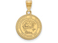 Logoart Sterling Silver Gp University Of Illinois Medium Crest Pendant