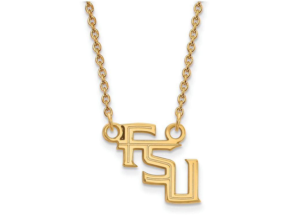 Logoart Sterling Silver Gp Florida State University Small Pendant Necklace