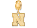 Logoart Sterling Silver Gp University Of Nebraska Small Bead Charm