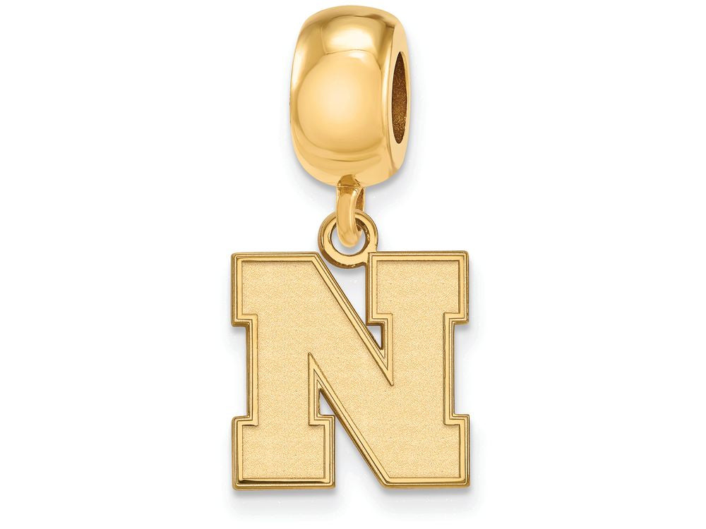 Logoart Sterling Silver Gp University Of Nebraska Small Bead Charm