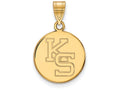Logoart Sterling Silver Gp Kansas State University Medium Pendant