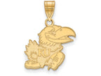 Logoart Sterling Silver Gp University Of Kansas Medium Pendant
