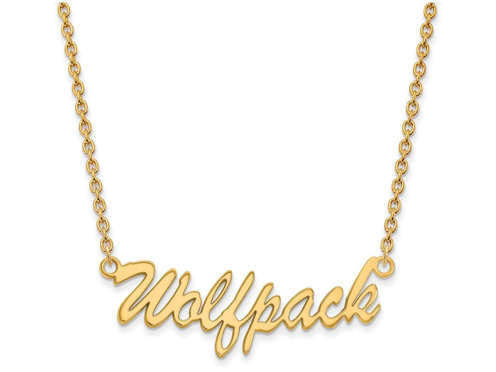Logoart Sterling Silver Gp North Carolina State U Med Pendant Necklace