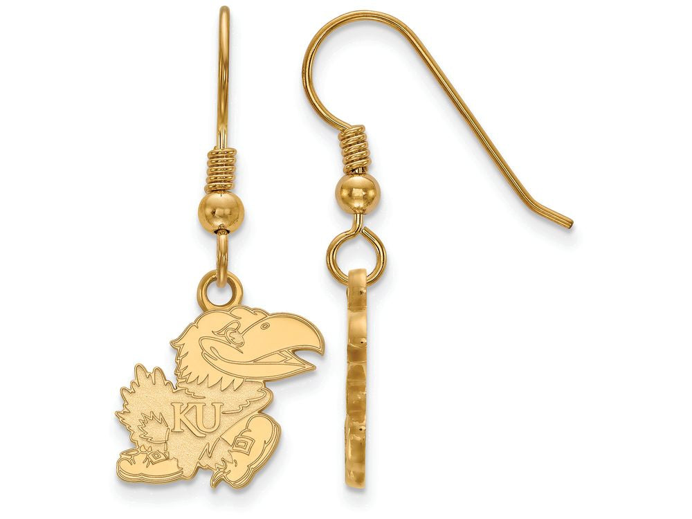 Logoart Sterling Silver Gp University Of Kansas Small Dangle Earrings