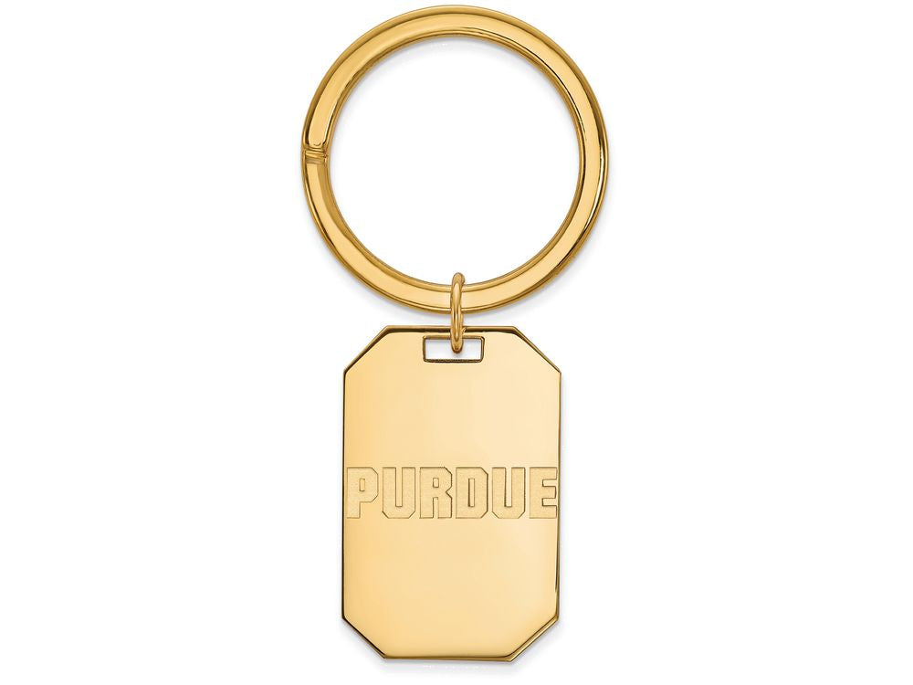 Logoart Sterling Silver Gp Purdue Key Chain