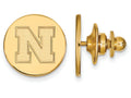 Logoart Sterling Silver Gp University Of Nebraska Disc Lapel Pin