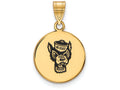 Logoart Sterling Silver Gp North Carolina State U Med Enamel Disc Pendant