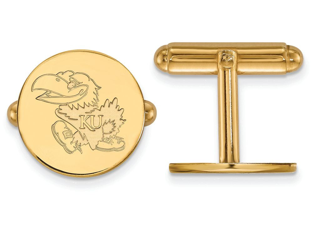 Logoart Sterling Silver Gp University Of Kansas Cuff Link