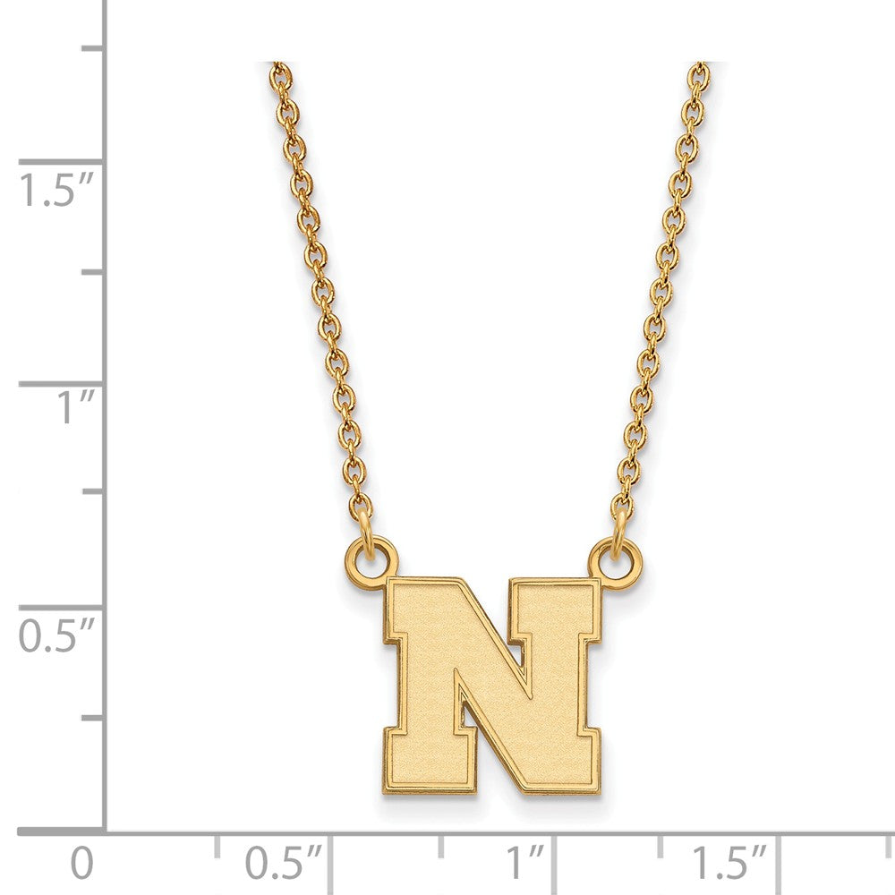 Logoart Sterling Silver Gp University Of Nebraska Small Pendant Necklace