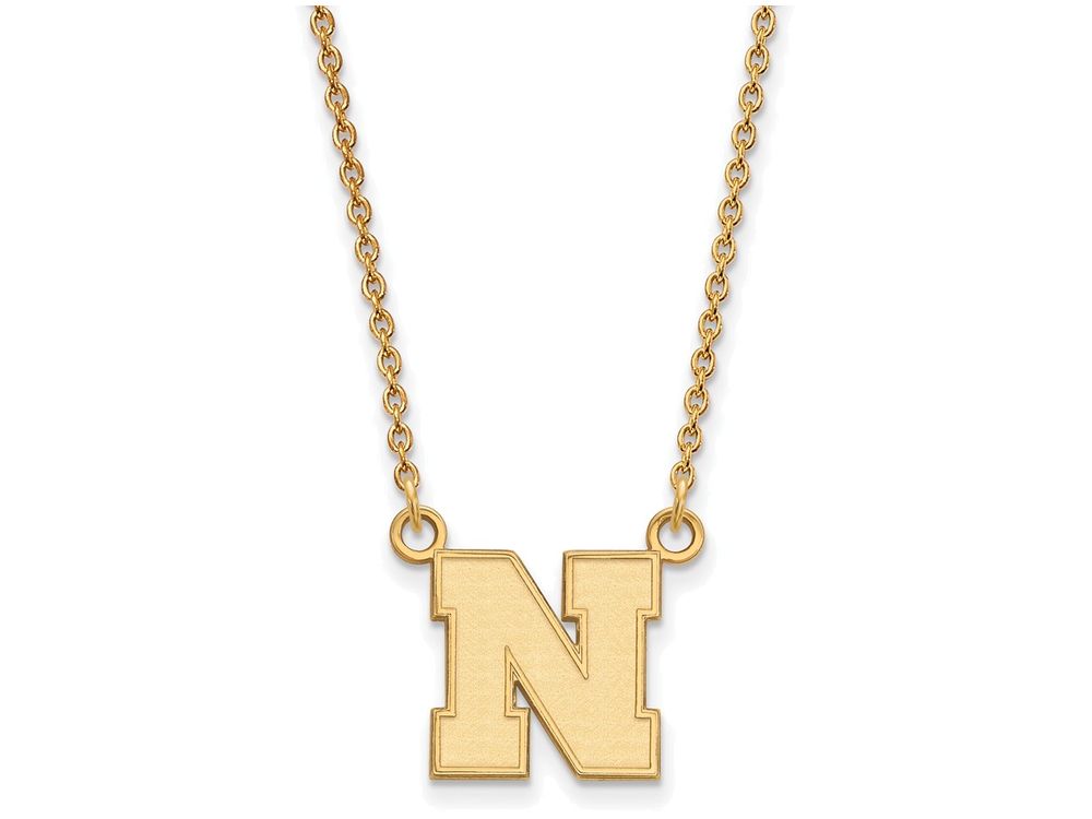 Logoart Sterling Silver Gp University Of Nebraska Small Pendant Necklace