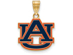 Logoart Sterling Silver Gp Auburn University Medium Enamel Pendant