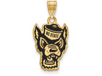 Logoart Sterling Silver Gp North Carolina State U Large Enamel Pendant