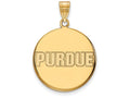 Logoart Sterling Silver Gp Purdue Large Disc Pendant