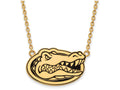 Logoart Sterling Silver Gp University Of Florida Large  Enamel Pendant Necklace
