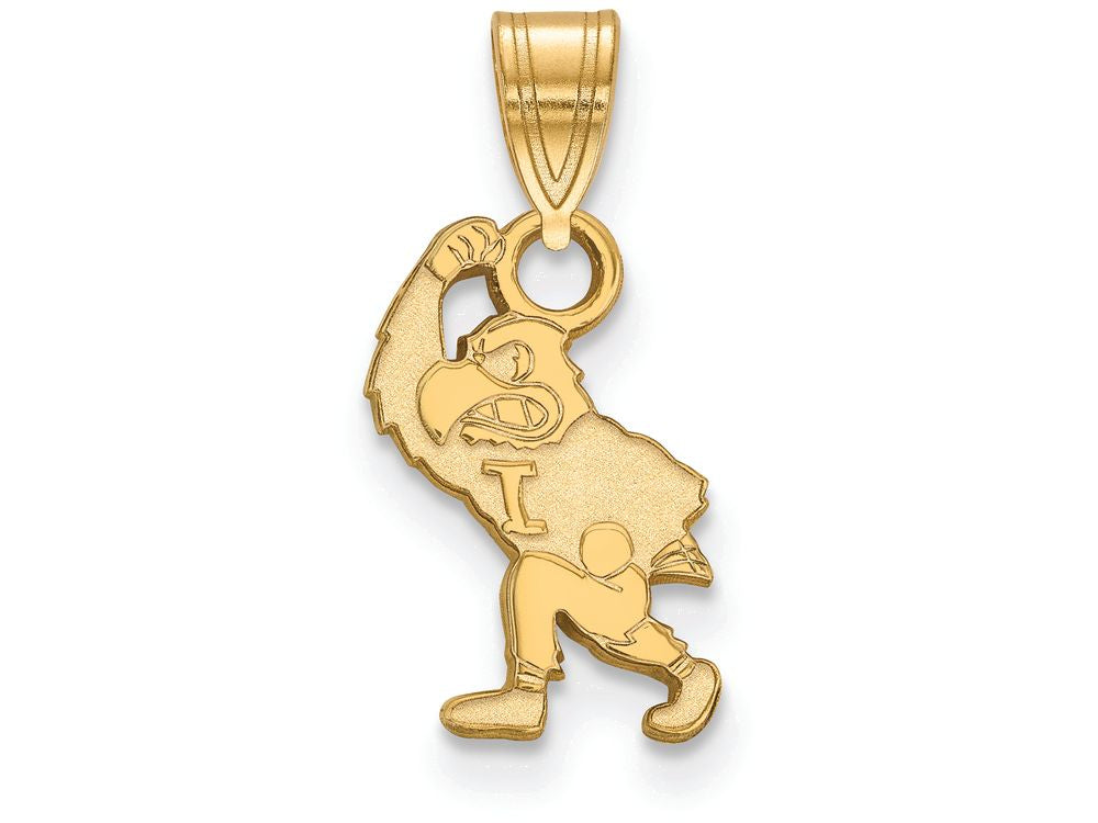 Logoart Sterling Silver Gp University Of Iowa Small Pendant