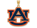 Logoart Sterling Silver Gp Auburn University Extra Large  Enamel Pendant
