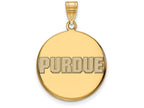 Logoart Sterling Silver Gp Purdue Large Enamel Disc Pendant