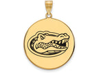 Logoart Sterling Silver Gp University Of Florida Extra Large  Enamel Disc Pendant