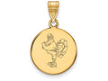 Logoart Sterling Silver Gp Virginia Tech Medium Disc Pendant