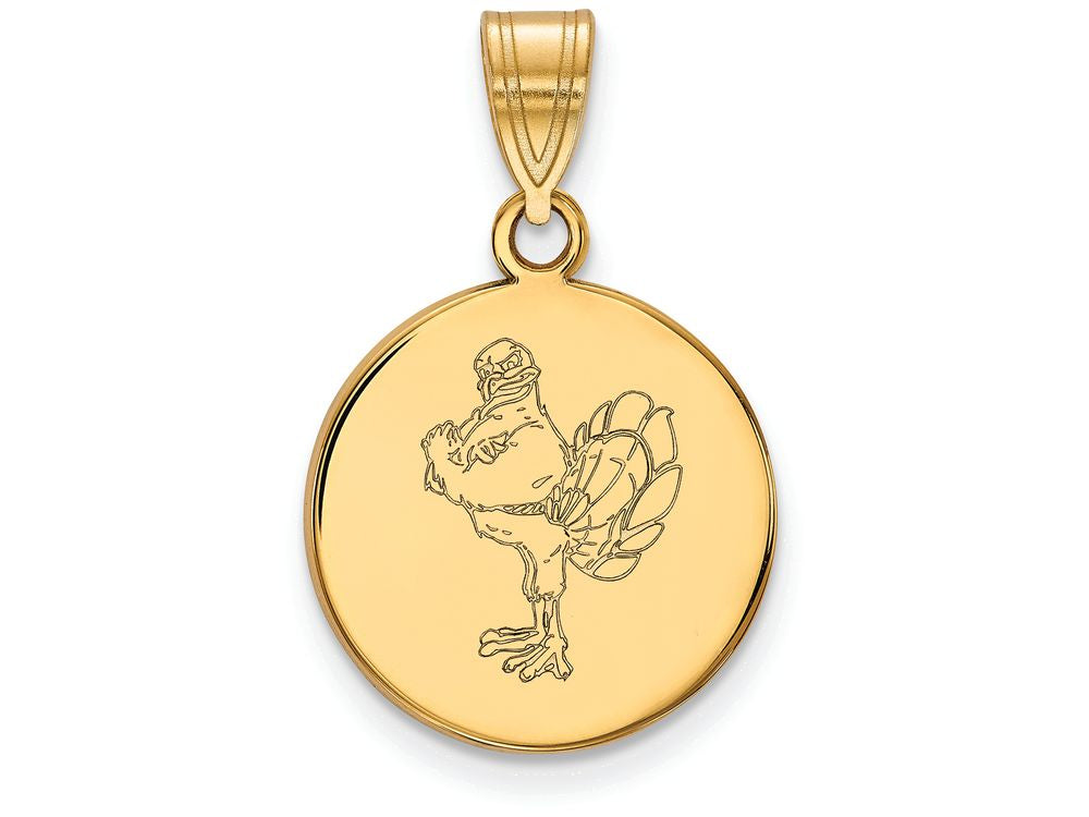 Logoart Sterling Silver Gp Virginia Tech Medium Disc Pendant