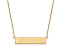 Logoart Sterling Silver Gp Michigan State University Small Bar Necklace