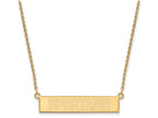 Logoart Sterling Silver Gp Michigan State University Small Bar Necklace