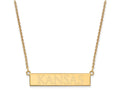 Logoart Sterling Silver Gp The University Of Kansas Small Bar Necklace