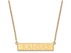 Logoart Sterling Silver Gp The University Of Kansas Small Bar Necklace