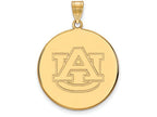 Logoart Sterling Silver Gp Auburn University Extra Large  Disc Pendant