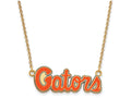 Logoart Sterling Silver Gp University Of Florida Small Enamel Pendant Necklace