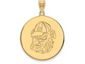 Logoart Sterling Silver Gp University Of Georgia Extra Large  Disc Pendant