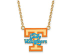 Logoart Sterling Silver Gp U Of Tennessee Large Enamel Pendant Necklace