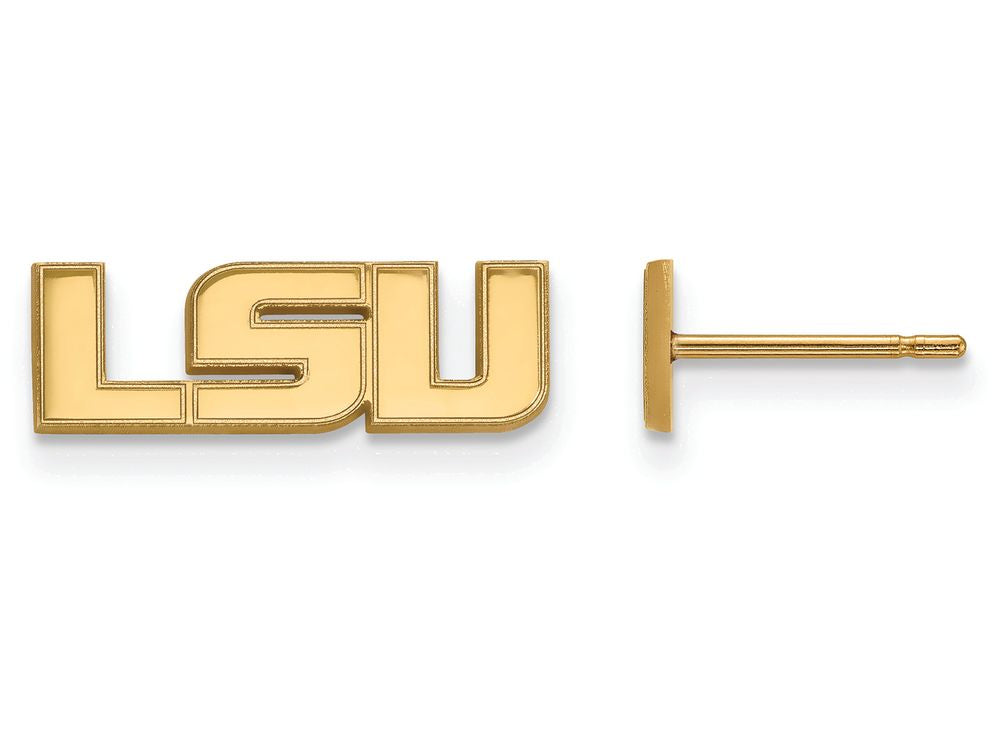 Logoart Sterling Silver Gp Louisiana State University Extra Small Post Earrings