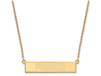 Logoart Sterling Silver Gp Purdue University Small Bar Necklace