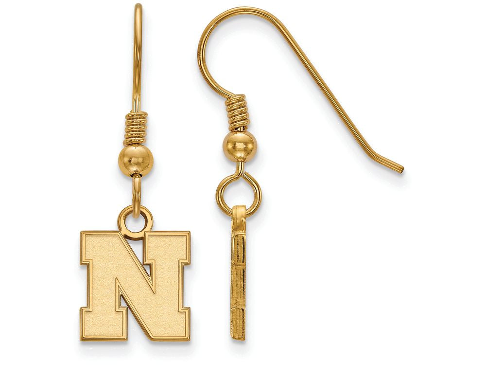 Logoart Sterling Silver Gp University Of Nebraska Extra Small Earrings Dangle
