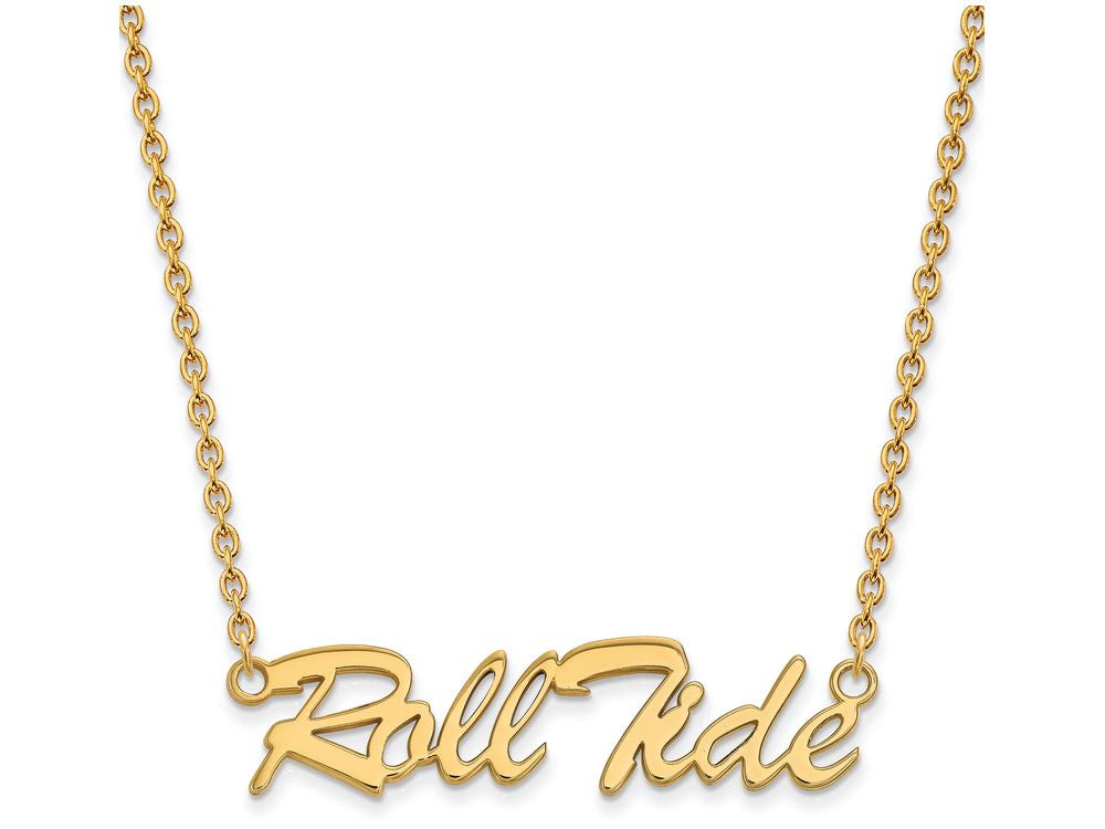 Logoart Sterling Silver Gp University Of Alabama Large Pend. Necklace