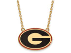 Logoart Sterling Silver Gp U Of Georgia Large Enamel Pendant Necklace