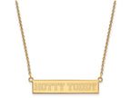 Logoart Sterling Silver Gp University Of Mississippi Small Bar Necklace