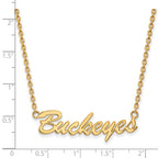 Logoart Sterling Silver Gp Ohio State University Medium Pendant