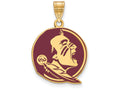Logoart Sterling Silver Gp Florida State University Large Enamel Pendant