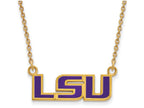 Logoart Sterling Silver Gp Louisiana State U Small Enamel Pendant Necklace