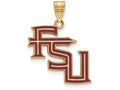 Logoart Sterling Silver Gp Florida State University Large Enamel Pendant
