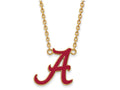 Logoart Sterling Silver Gp University Of Alabama Large Enamel Pendant. Necklace