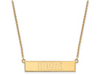 Logoart Sterling Silver Gp University Of Iowa Small Bar Necklace
