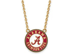 Logoart Sterling Silver Gp U Of Alabama Large Enamel Pend. Necklace