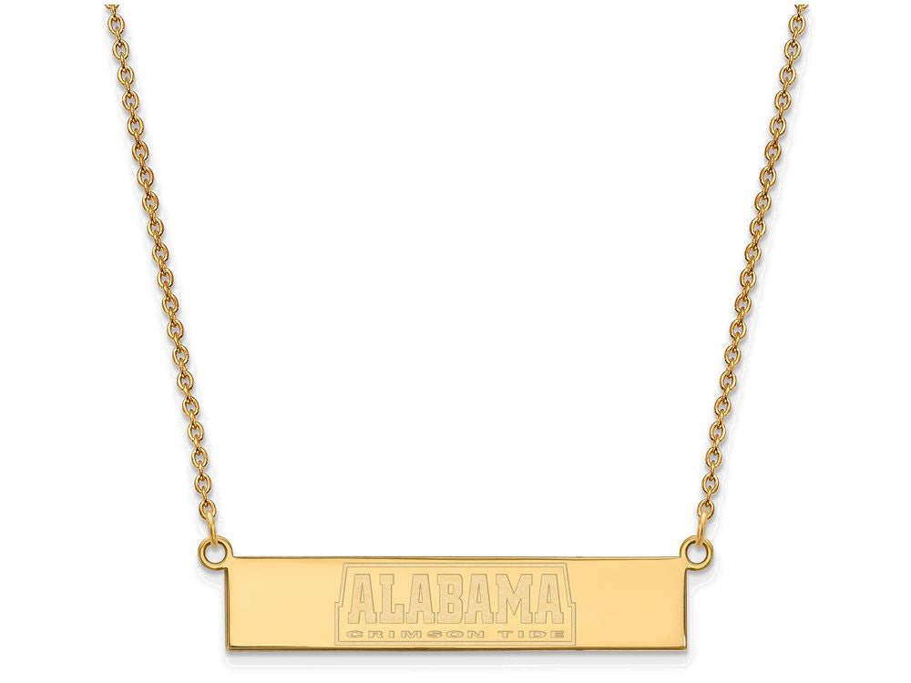 Logoart Sterling Silver Gp The University Of Alabama Small Bar Necklace