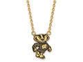 Logoart Sterling Silver Gp U Of Wisconsin Large Enamel Pendant Necklace